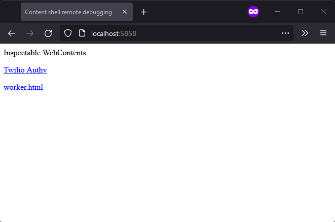 Authy in debug mode